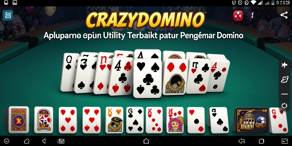 Tampilan gameplay seru pada aplikasi CRAZYDOMINO.