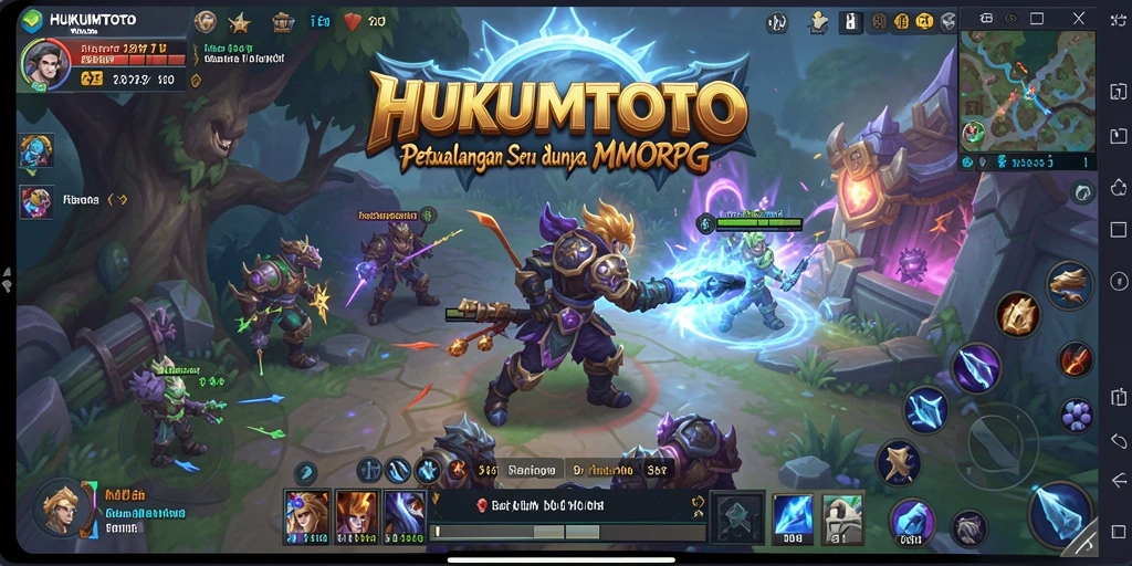 Screenshot HUKUMTOTO menunjukkan petualangan seru dalam dunia MMORPG.