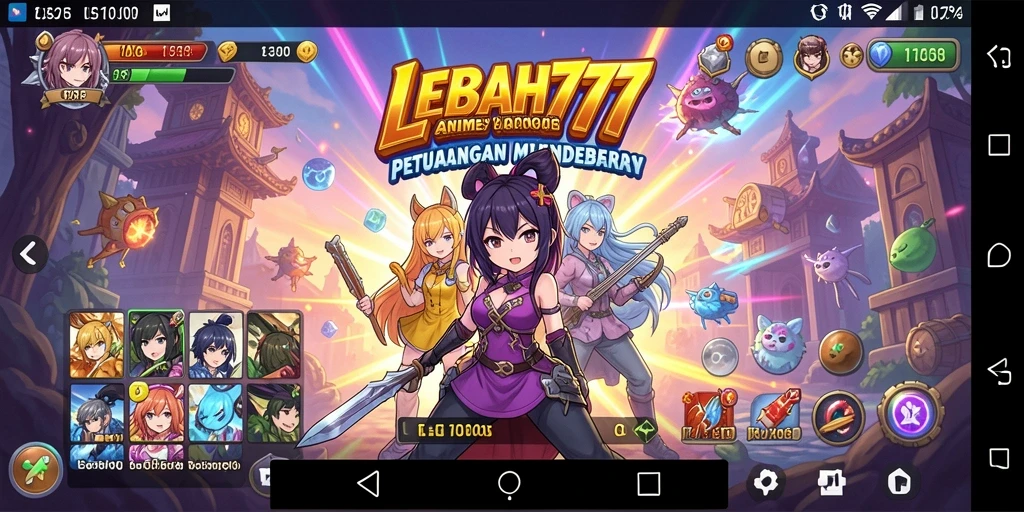 Tampilan menarik dari gameplay seru LEBAH777 dengan karakter anime.