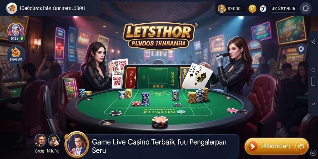Tampilan menarik dari gameplay LETSTHOR dalam suasana Live Casino.