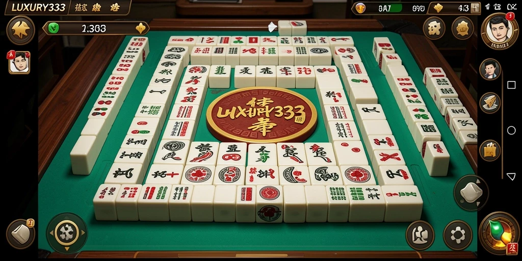 Tampilan menarik dari gameplay Mahjong di LUXURY333.