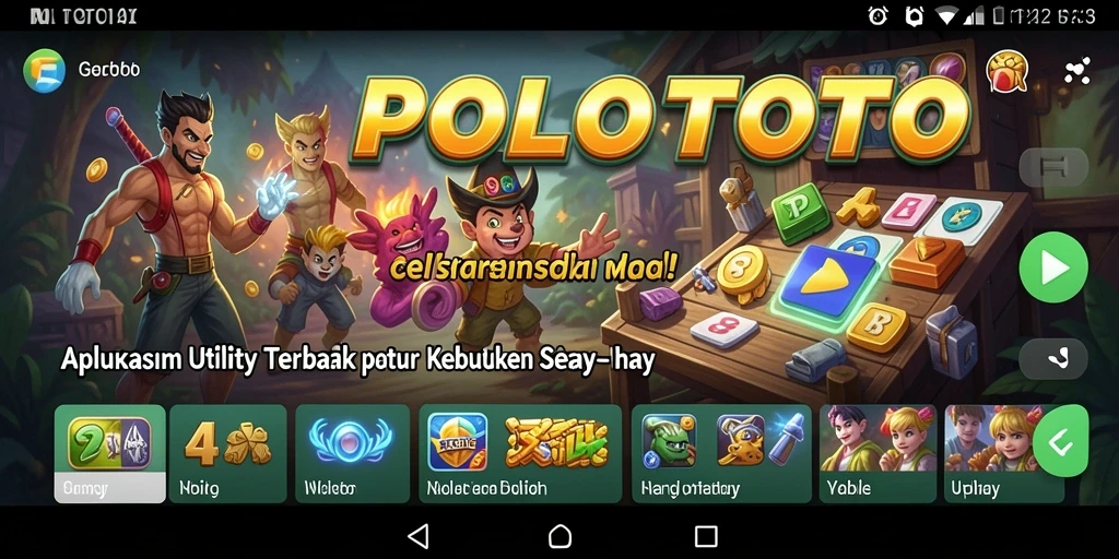 Tampilan utama POLOTOTO menampilkan fitur-fitur canggih dan antarmuka yang ramah pengguna.