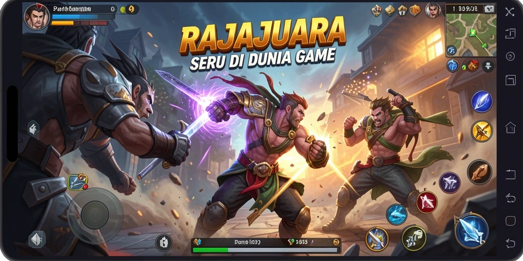 Gameplay RAJAJUARA yang seru dan menegangkan dengan pertarungan yang mendebarkan.