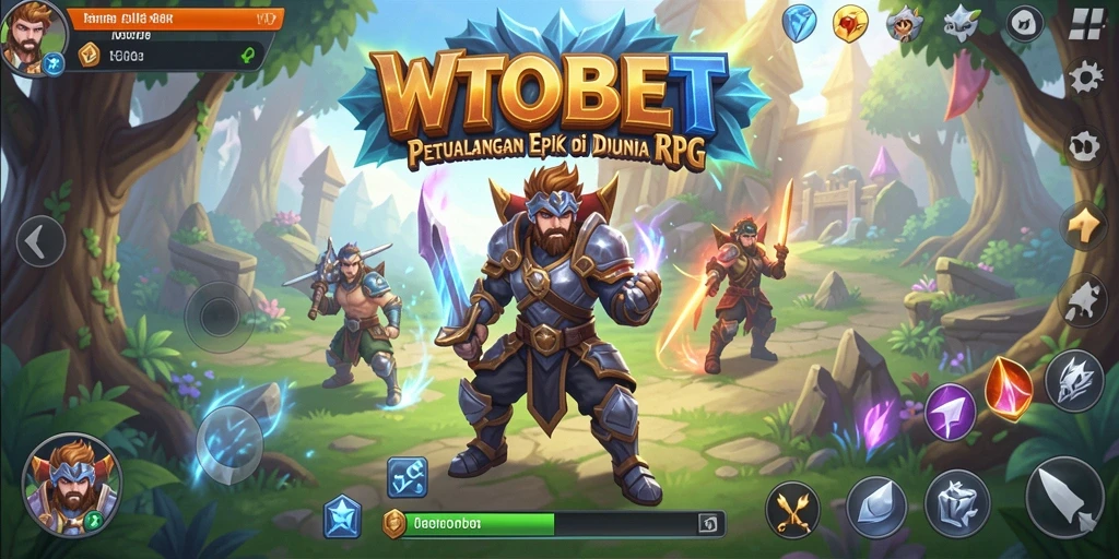 Screenshot gameplay WTOBET menampilkan aksi seru di dunia RPG yang menawan.